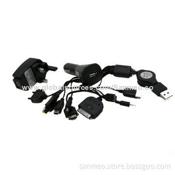 USB retractable charger with cables for iPhone/SAM/LG/Nokia/Sony/HTC/Micro USBNew